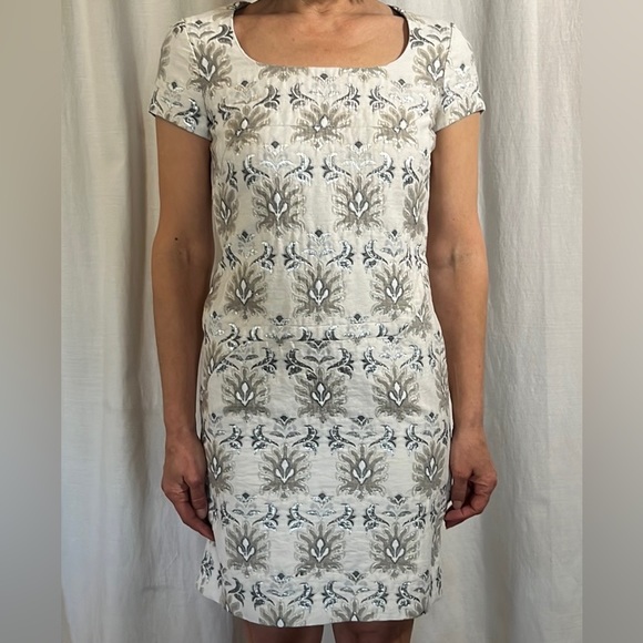 Pollini Metallic Floral Brocade Mini Dress - Picture 3 of 7